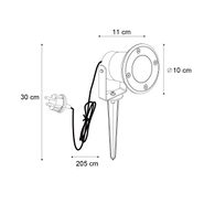 Spydspotlight-beige-GU10-50-mm-justerbar-IP65-inkl.-kabel-og-støpsel---Basic