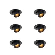 Juego-de-6-focos-empotrables-negros-GU10-de-35-mm-redondos-e-inclinables---Installa