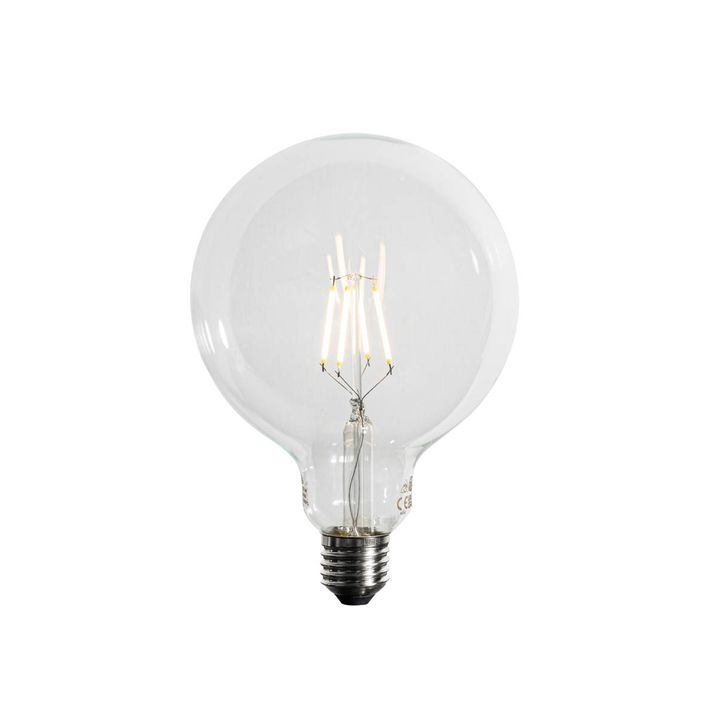 E27 Filament spirale LED me 3 hapa të zbehur G125 4W 450lm 3000K