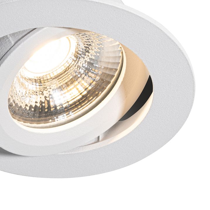 Sisseehitatav suunatav valgusti valge 8,2 cm koos hämardatava LED-iga IP54 - Pupil