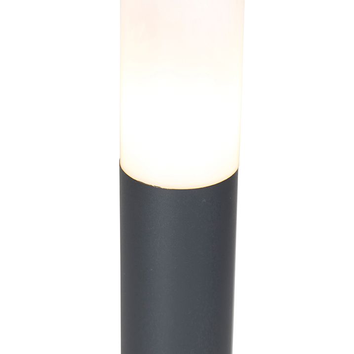 Buitenlamp paal antraciet met opaal 80 cm IP44 - Rox