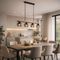 Modern Pendant Lamp Black with Wood and Smoke Glass 4-Lights - Aleks
