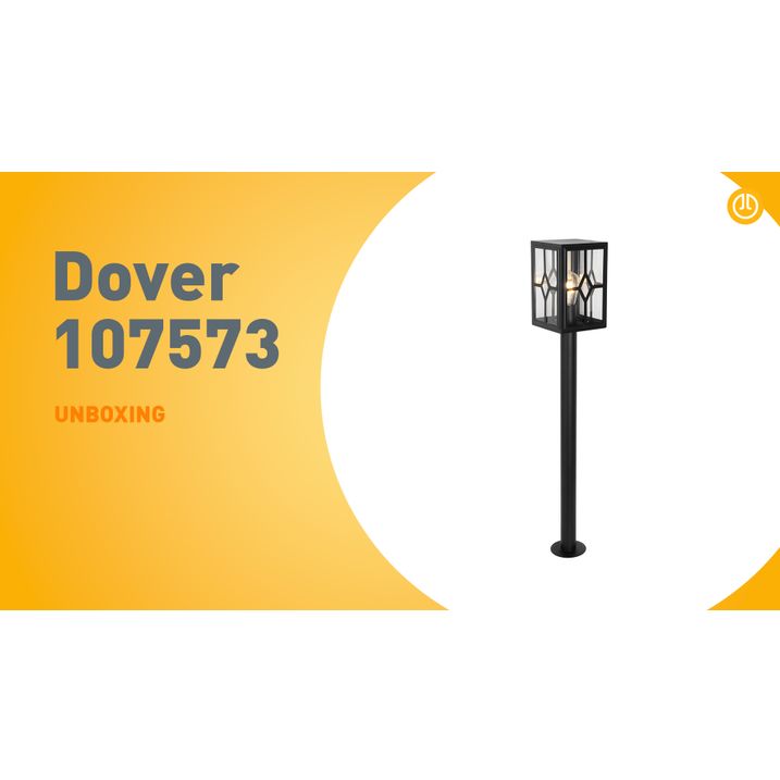 Llambë Klasike Qëndrimi në Jashtë E Zezë 100 cm IP44 - Dover
