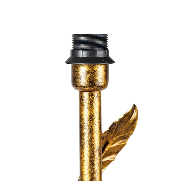 Candeeiro de pé vintage ouro antigo 29 cm sem abajur - Linden