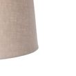 Hängelampe-schwarz-mit-Leinen-Schirm-taupe-35-cm---Blitz