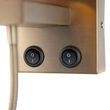 Nástenná-lampa-bronzová-s-flexibilným-ramenom-a-oranžovým-tienidlom-so-zlatým-interiérom-18cm---Brescia-Combi