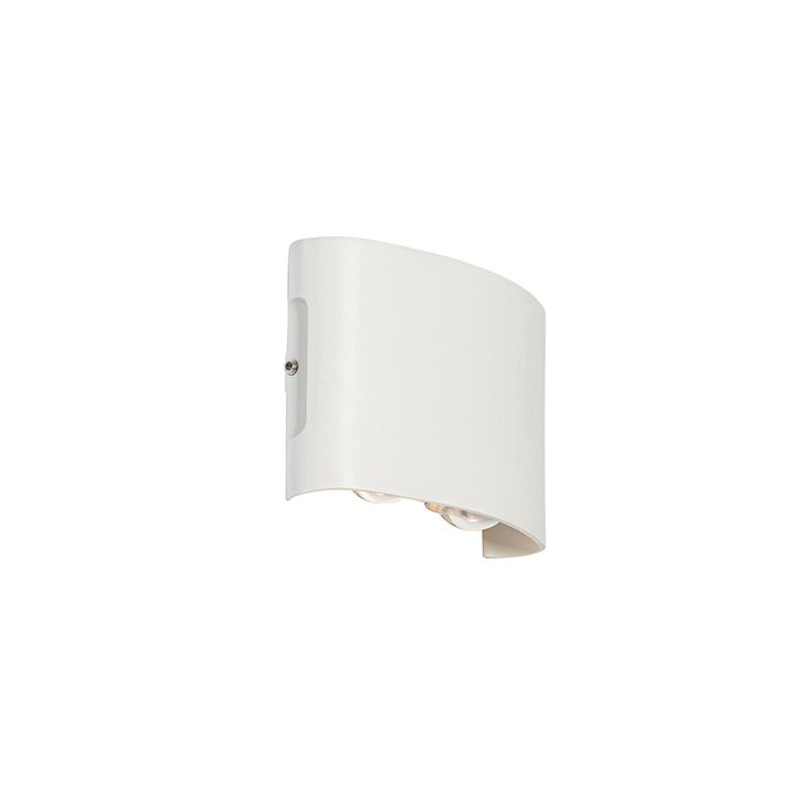 Venkovní nástěnné svítidlo bílé vč. LED 4-světlo IP54 - Silly