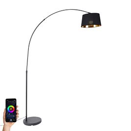 Smarte Bogenlampe schwarz mit Gold inkl. Wifi A60 - Arc Basic