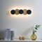 Lámpara de pared moderna negra con dorado incl. LED regulable en 3 pasos 5-luces - Sunrise 3