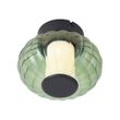Dizajnerska-plafonska-lampa-crna-18-cm-sa-zelenim-staklom-uključujući-LED-sa-3-nivoa-zatamnjenja---Margherite