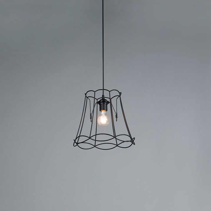 Lampada a sospensione retrò nera 30 cm - Granny Frame