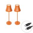 Sada-2-retro-stolových-lamp-oranžových-nabíjateľných-IP44---Granny