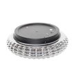 Klassieke-plafondlamp-zwart-met-smoke-glas-35-cm-IP44---Nohmi