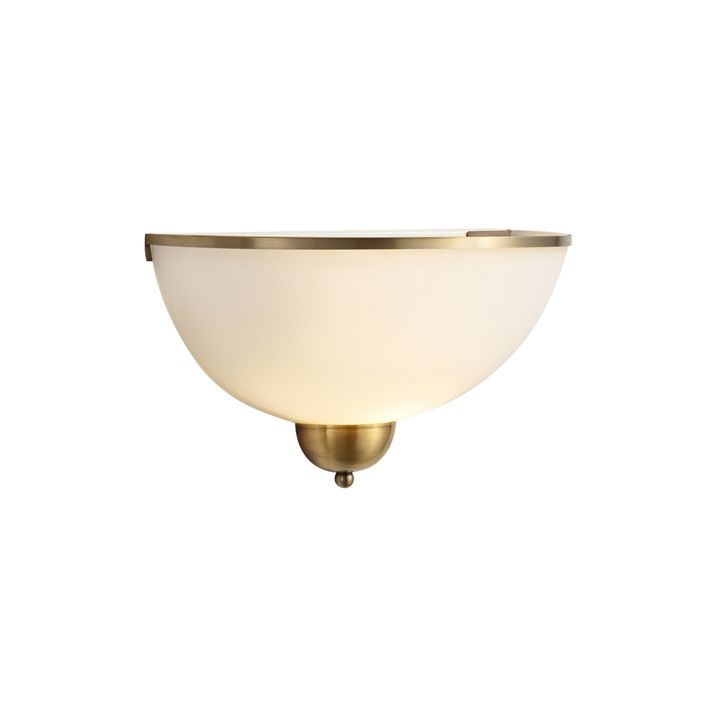 Klassische Wandleuchte Bronze mit Opalglas - Katarina