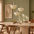 Retro-Pendelleuchte-Beige-mit-Metallschirm-3-flammig---Ophelia