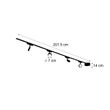 Modernt-skensystem-med-4-svarta-spotlights-1-fas---Magnetic-Lance