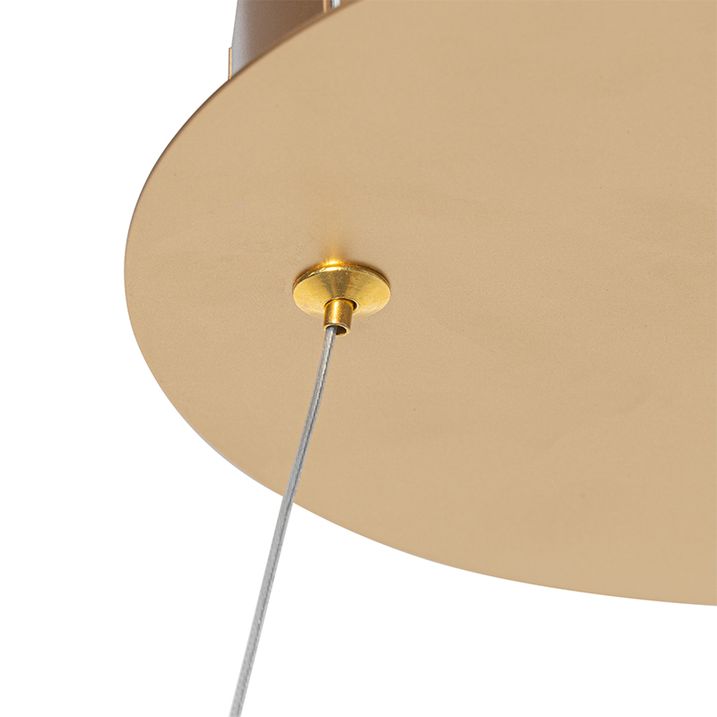 Design-riipusvalaisin kulta 60 cm sis. LED 3-vaiheinen himmennin - Anello
