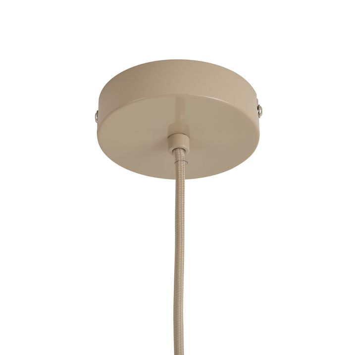 Retro pendellampe taupe med metallskjerm 2-lys - Macaron