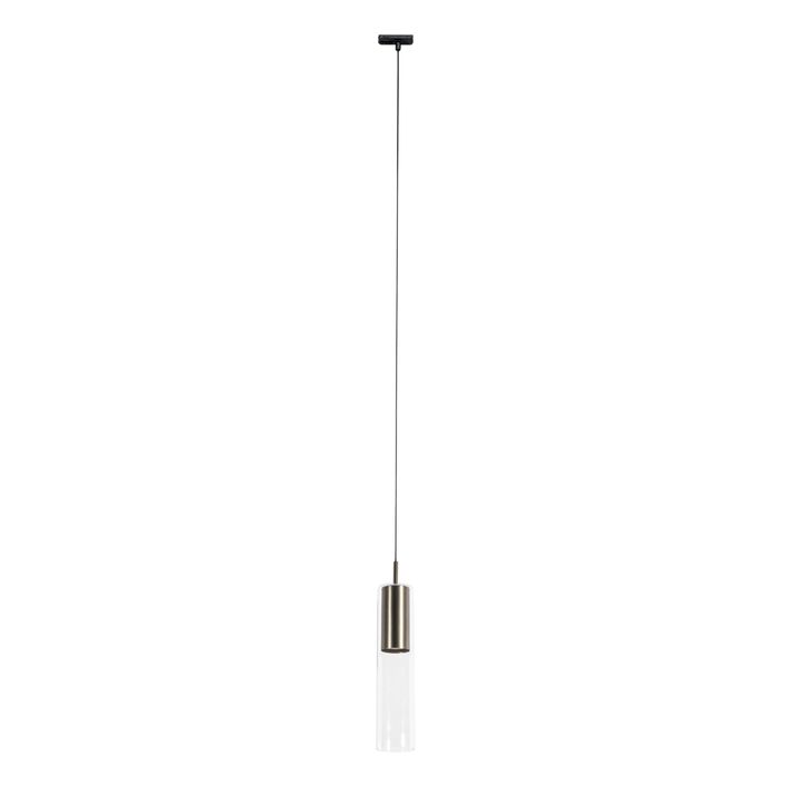 Nowoczesna lampa wisząca z metalu gunmetal do systemu szynowego jednofazowego - Iconic Lloyd