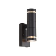 Moderna-spoljna-zidna-lampa-crna-2-svetla-IP44-sa-senzorom-sumraka---Dubbla