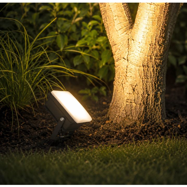 Slimme spot zwart 14,5 cm incl. LED RGB IP65 met grondpin - Ruud