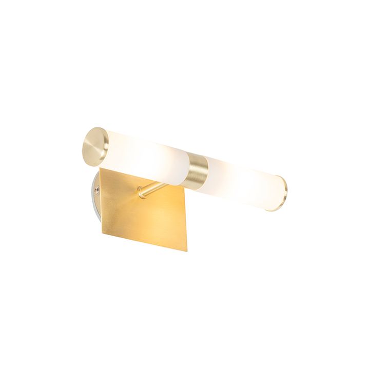Moderna zidna lampa za kupatilo zlatne boje IP44 sa 2 svetla - Bath