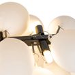Hanglamp-zwart-met-opaal-glas-8-lichts-langwerpig---Uvas