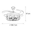 Ventilador-de-teto-preto-com-pás-retráteis-107cm-5-luzes-com-controle-remoto---Gaiola