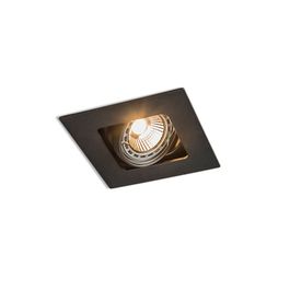 Spot encastré carré noir inclinable et orientable - Artemis