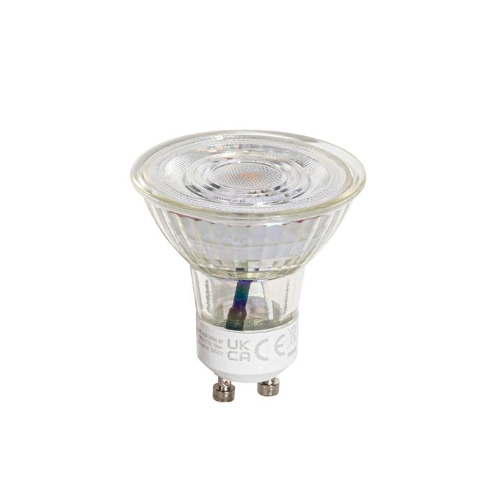 GU10 50mm LED sijalica sa 3 nivoa zatamnjivanja u Kelvinu, providna 4.5W 380 lm 2000-2700K