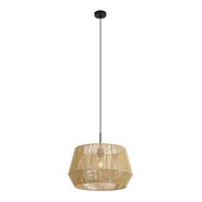 Hanglamp-zwart-met-beige-papieren-touw-kap-50/50/30---Combi-1