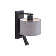 Moderne-wandlamp-zwart-met-grijs-rond-en-leeslamp---Puglia
