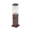 Lampa-zewnętrzna-rdzawobrązowa-z-przezroczystym-szkłem-45-cm-IP44-z-gniazdem-i-czujnikiem-ruchu---Malios