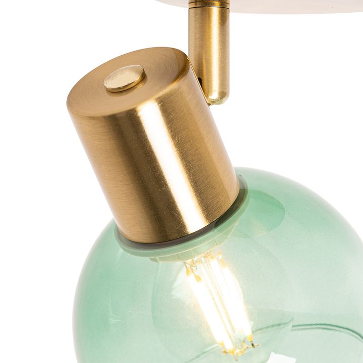 Art Deco Spotlight Gold with Green Glass - Vidro