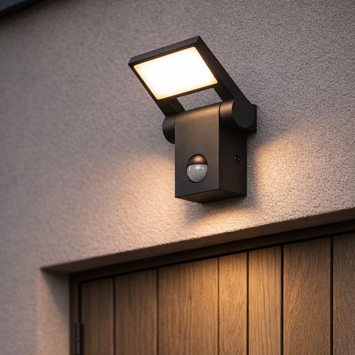 Zidna lampa za spoljašnju upotrebu antracit uključujući LED IP54 sa senzorom pokreta - Zane
