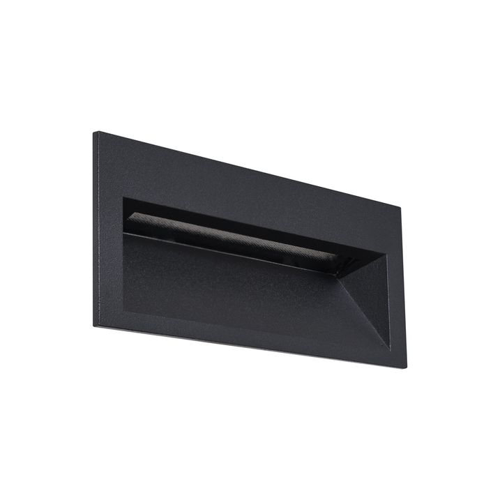 Moderne Inbouw Wandlamp Zwart 16cm incl. LED IP65 - Mert