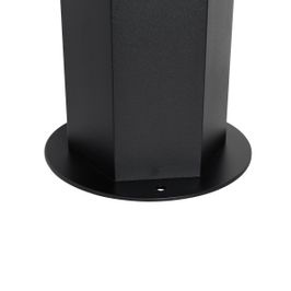 Venkovní-stojací-lampa-černá-s-kouřovým-stínítkem-šestihranným-30-cm---Dánsko