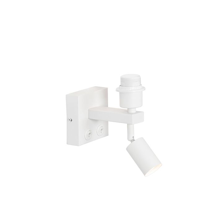 Applique murale moderne blanche avec liseuse - Brescia