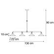 Lámpara-colgante-inteligente-negra-4-luces-con-Wifi-ST64---Laser