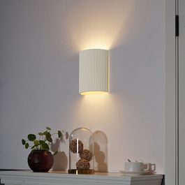Lampada da parete scandinava beige ovale - Plaster