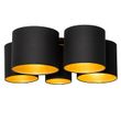 Candeeiro-de-teto-preto-com-interior-dourado-5-luzes---Multidrum