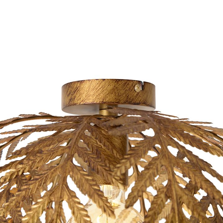 Plafonieră vintage aurie rotundă de 45 cm - Botanica