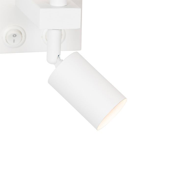 Applique murale moderne blanche avec liseuse - Brescia