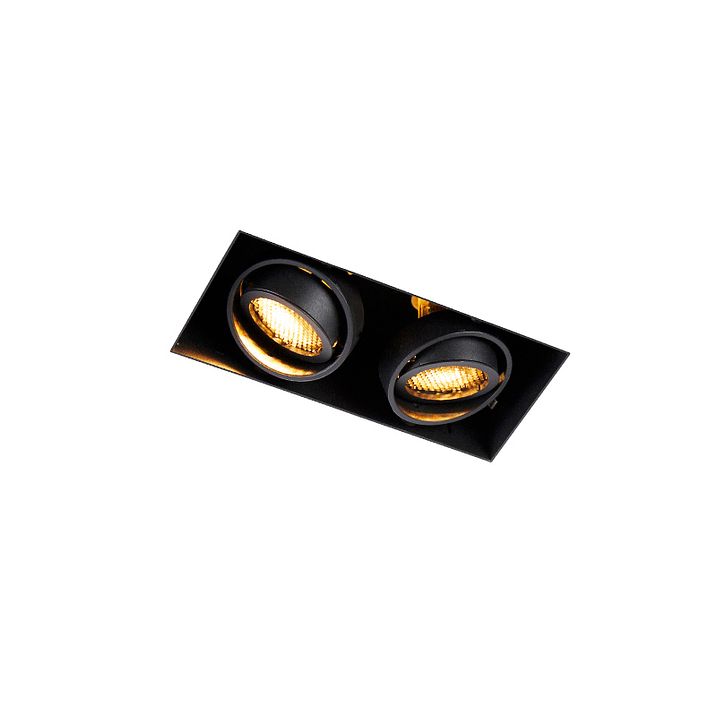 Set od 6 ugradnih reflektora crni podesivi bez okvira 2-svjetla - Oneon Honey