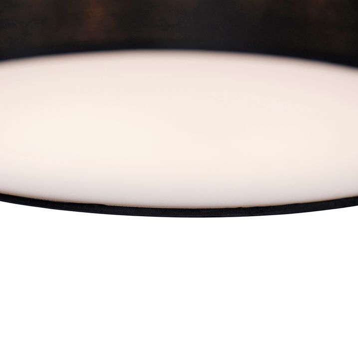 Plafonnier intelligent noir 30cm avec LED RGB et télécommande - Taiko