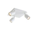 Moderne badkamer spot wit vierkant 3-lichts IP44 - Ducha