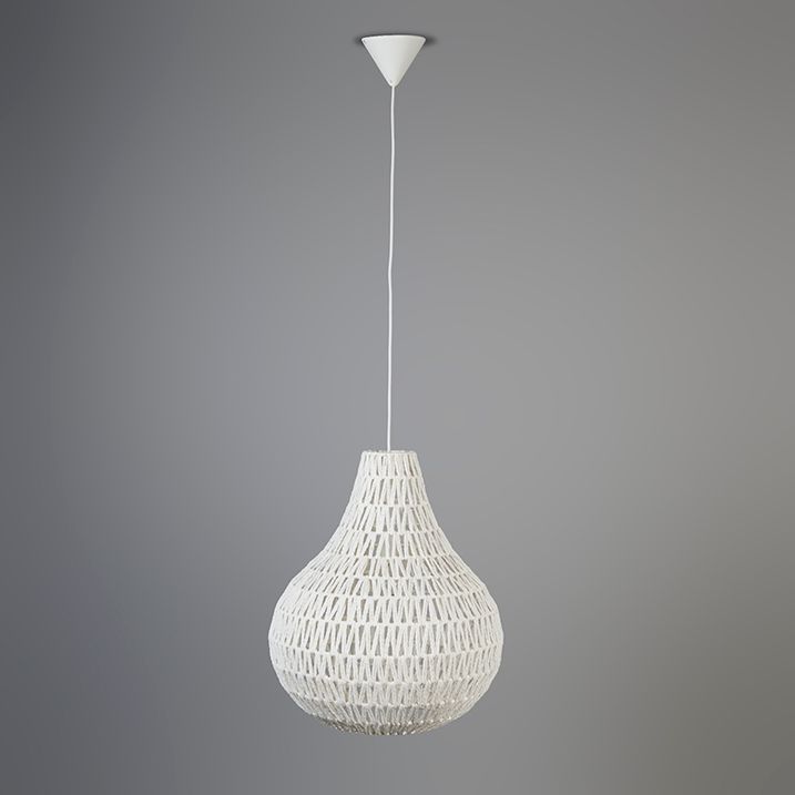 Scandinavian Pendant Light White 45 cm - Lina Drop