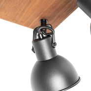 Proiector-industrial-negru-cu-lemn-inclinabil-cu-4-lumini---Tommy