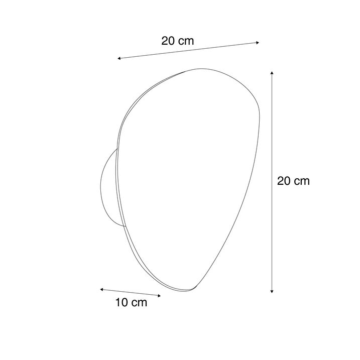 Dizajnerska zidna svjetiljka zelena organska 20 cm 2-svjetla - Pulley