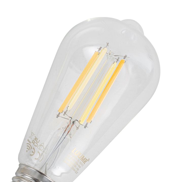 Ampoules LED intelligentes E27 à intensité variable ST64 transparentes 7W 806lm 2700-6500K